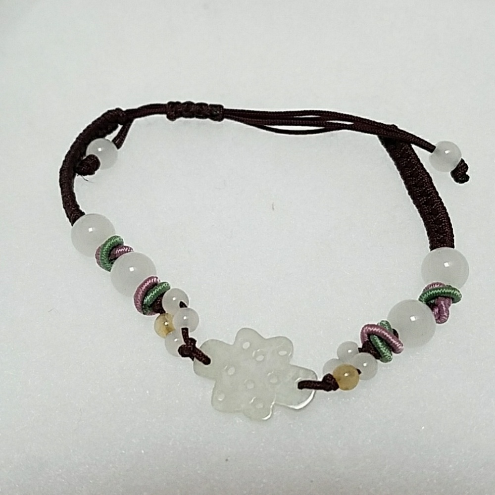 Light Jade Like Adjustable Bracelet